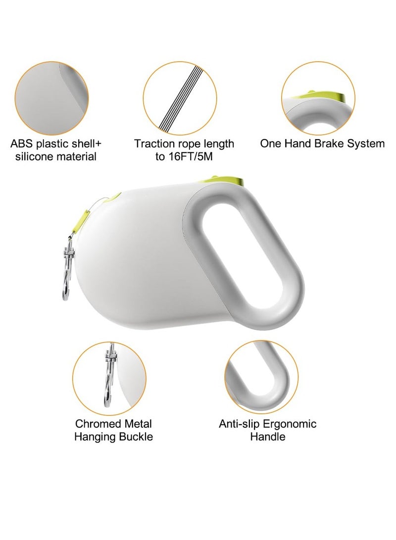 Excefore Retractable Dog Lead, 5M/16FT Flexible Roller Lead with Reflector Strap, 360° Carabiner Hook, One-Handed Brake, Pause, Lock, Supports Up to 25KG - Image 2