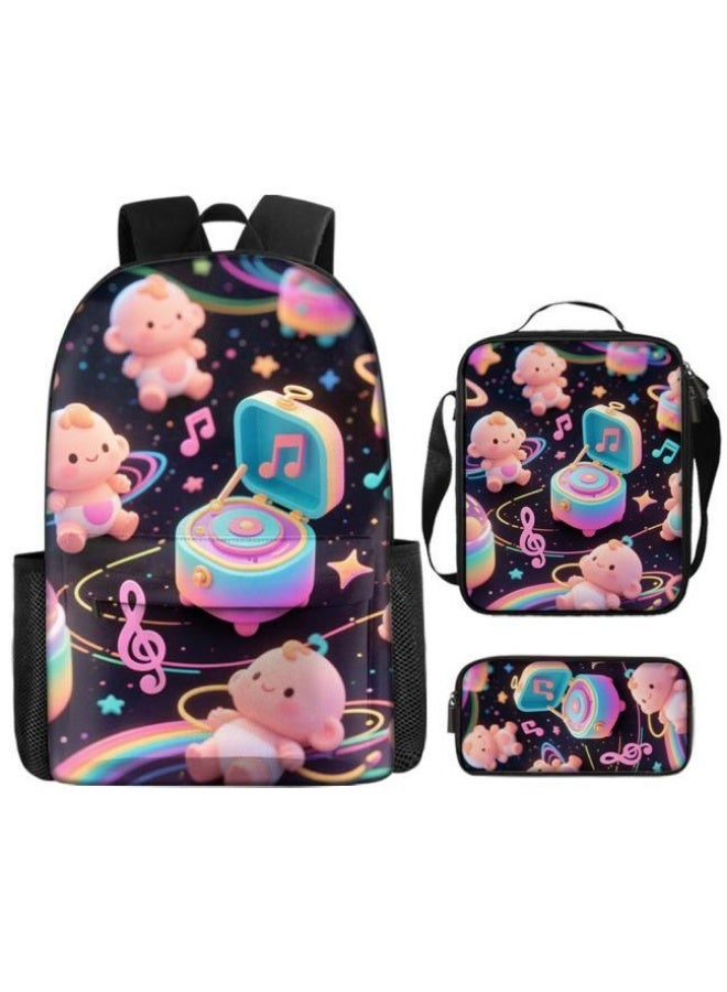 Bright Li Fire [Hot New Product] Cute Cartoon Bag Set | Shoulder + Handbag + Pencil Bag Three-piece Set | Essential for Children and Students Outdoors - 96  - Image 2