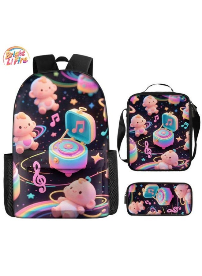 Bright Li Fire [Hot New Product] Cute Cartoon Bag Set | Shoulder + Handbag + Pencil Bag Three-piece Set | Essential for Children and Students Outdoors - 96  - Image 1