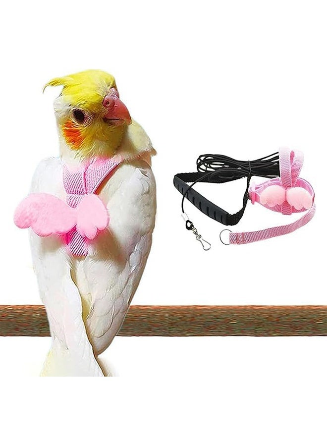 Bird Training Leash, Adjustable Parrot Flight Leash Universal Flight Leash Durable Outdoor Training Toy with 5m Buckle Rope for Birds, Parrots, Cockatiels, Parrots, Parrots, 1pc, Pink - Image 1