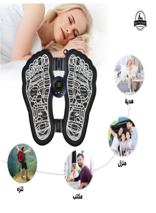 Relax Smart EMS Foot Massager Electric Muscle Stimulation Foot Massager Comfortable Foot Pillow for Home Office Use Portable Massage Pillow - Image 1