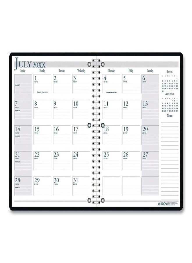 House of Doolittle 2025-2026 Academic Year Monthly Planner 8.5" x 11", Faux Leather Cover, Black (26302-26) - Image 2