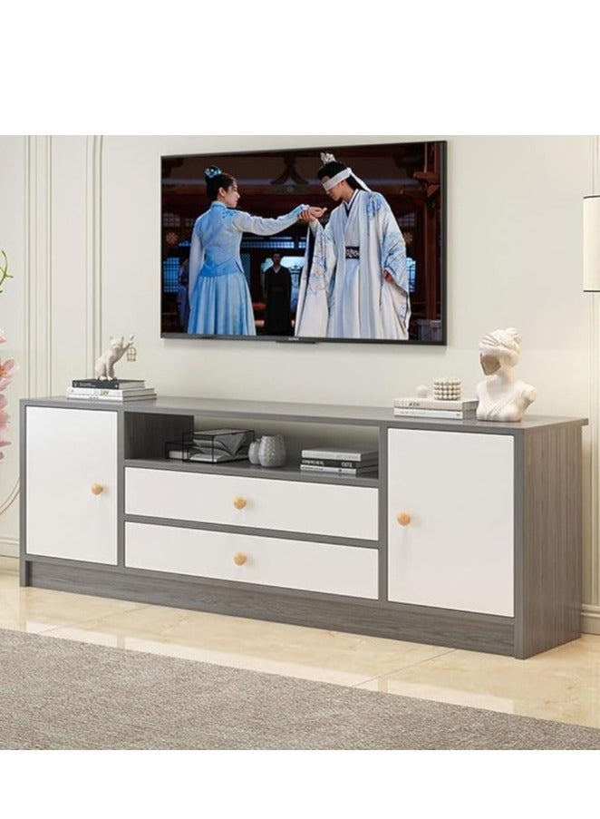 65 Inch TV Stand TV Cabinet TV Table with Cabinets and Drawers Wooden TV Entertainment Stand Desk TV Television Desk for Living Room, Bedroom（140*29*54CM） - Image 1