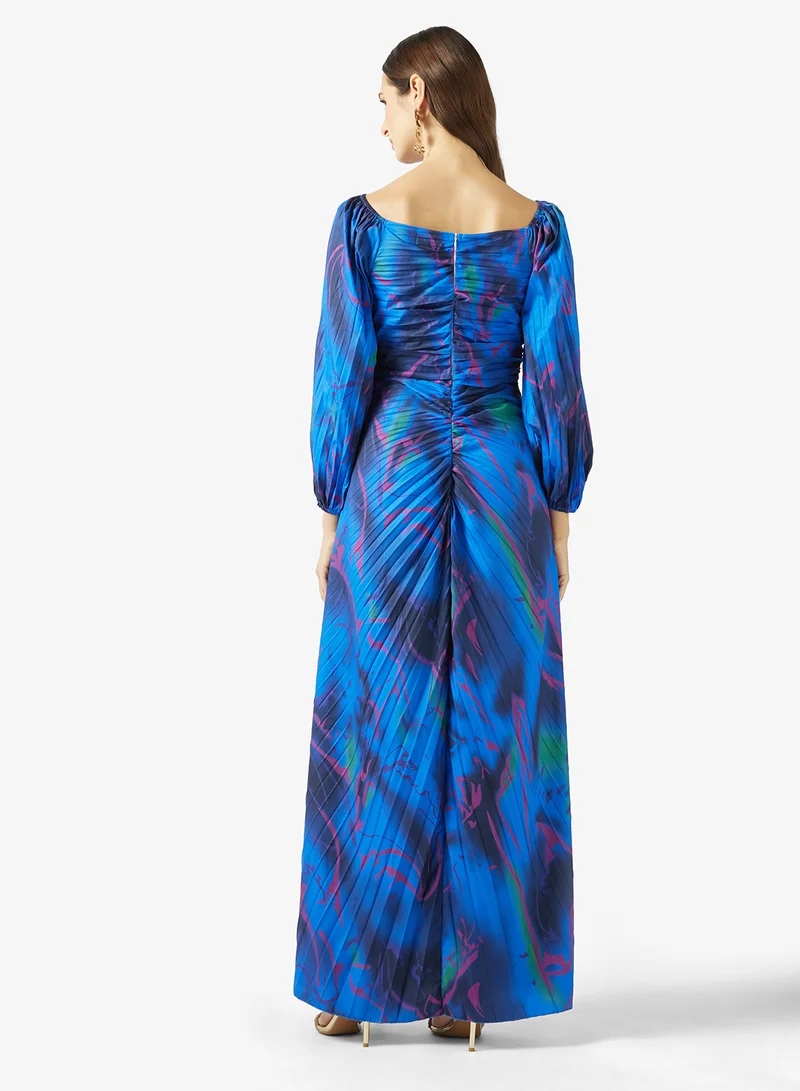ELLA Printed Dress With Slit