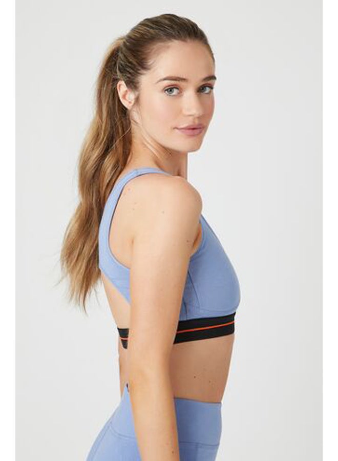 FOREVER 21 Contrast-Trim Cutout Sports Bra - Image 3