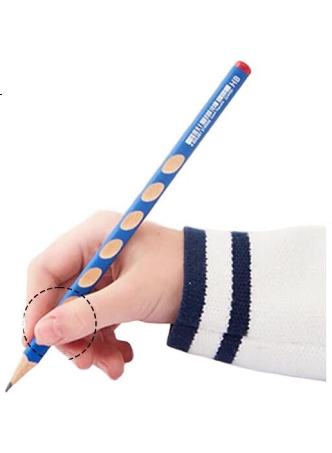 Stabilo Hole Punch Pencil For Elementary School Students, 2H Pencil For Children'S Corrective Grip, Practice Writing, Exams, Homework Pencil, 324 Blue Single Pack (With Cap) - Image 2
