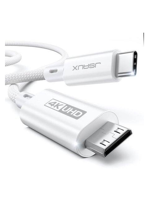USB-C to Mini HDMI Cable Our Type-C Input supports a wide range of devices including phones, tablets, laptops, iPads, Samsung devices, PS5, Xbox, ROG Ally, Switch, and Steamdeck(3M) white.