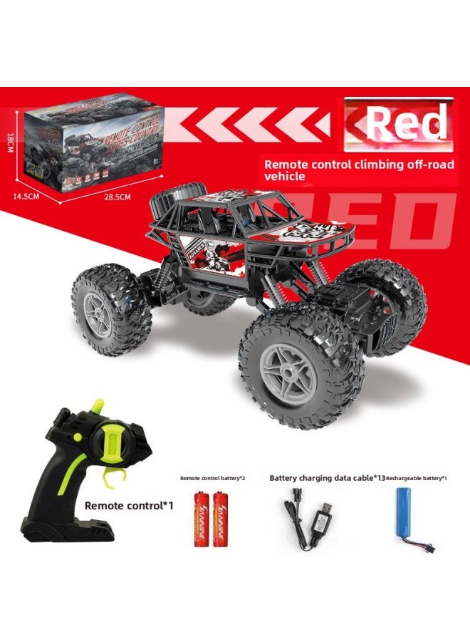 Generic Kidsren's Alloy Remote Control Car Drift Off-road Vehicle Climbing Car Remote Control Car Toy Car Model High-speed Racing Car-Color:[blue] Alloy Version 2.4G Side Row Off-road Vehicle 11-way (color Box)-Scale:Comes With 1 Set Of Rechargeable Batteries + Charger  - Image 2
