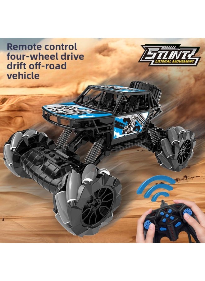 Generic Kidsren's Alloy Remote Control Car Drift Off-road Vehicle Climbing Car Remote Control Car Toy Car Model High-speed Racing Car-Color:[blue] Alloy Version 2.4G Side Row Off-road Vehicle 11-way (color Box)-Scale:Comes With 1 Set Of Rechargeable Batteries + Charger  - Image 3