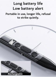 FIRSTAR USB Presentation Pointers, Wireless Presentation Remote, Rechargeable 2.4GHz Clicker with LED HD Digital Display Screen (Black)  - Image 3