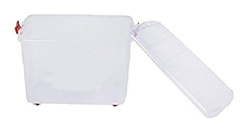 T TOPLINE Multipurpose Plastic Storage Container Box with Wheels 25 LTR (Clear, Transparent) (2 pcs) - Image 4