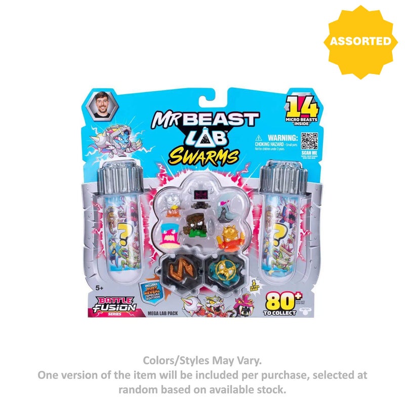 MrBeast Lab Swarms Battle Fusion Series Swarm Sword 14 Micro Beasts Mega Lab Pack (2.5 cm, Assorted) - Image 1