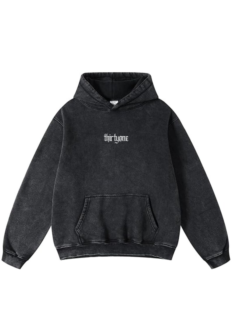 Thirty-One - Black 100% Cotton Hoodies for Dubai Winter Season - Image 1