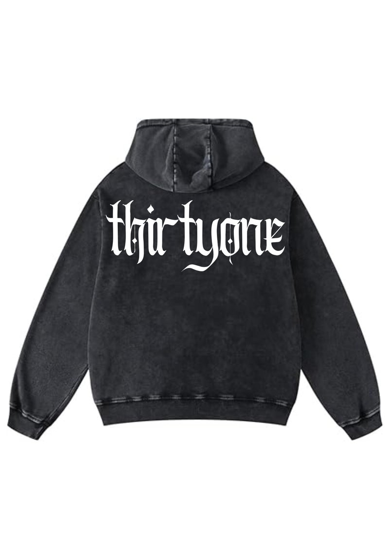 Thirty-One - Black 100% Cotton Hoodies for Dubai Winter Season - Image 1