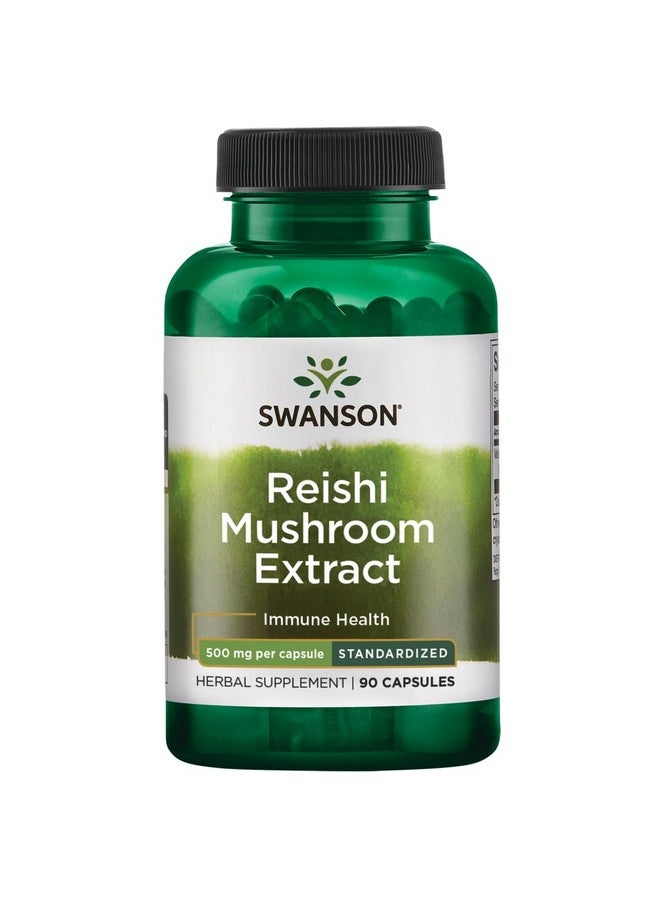 Swanson Reishi Mushroom Extract 500 Milligrams 90 Capsules - Image 1