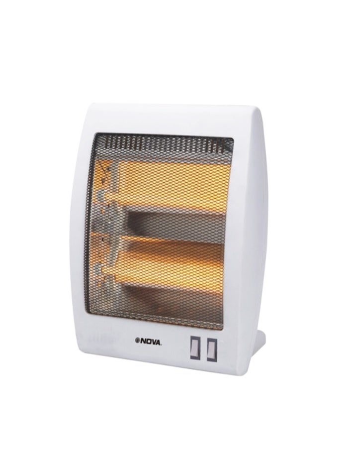 NOVA NH1205H Portable Quartz Heater 400W/800W with Adjustable Heat Settings, Silent Operation, Overheat & Tip-Over Protection, Compact Indoor Electric Heater – White - Image 1