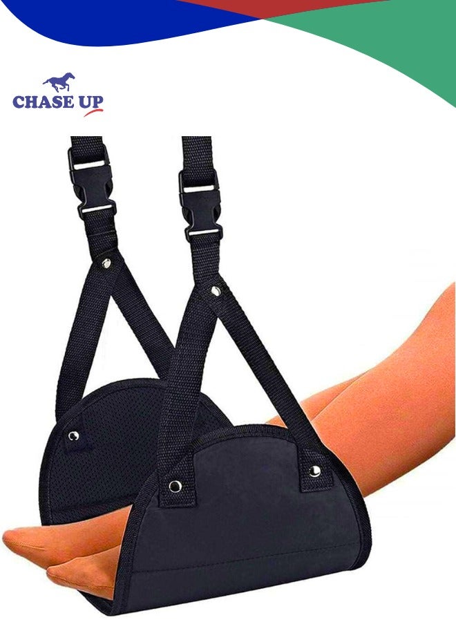 Chase Up Portable Travel Footrest Hammock, Transform your travel experience with this innovative portable footrest hammock designed for long-distance flights, train journeys, and office use. - Image 1