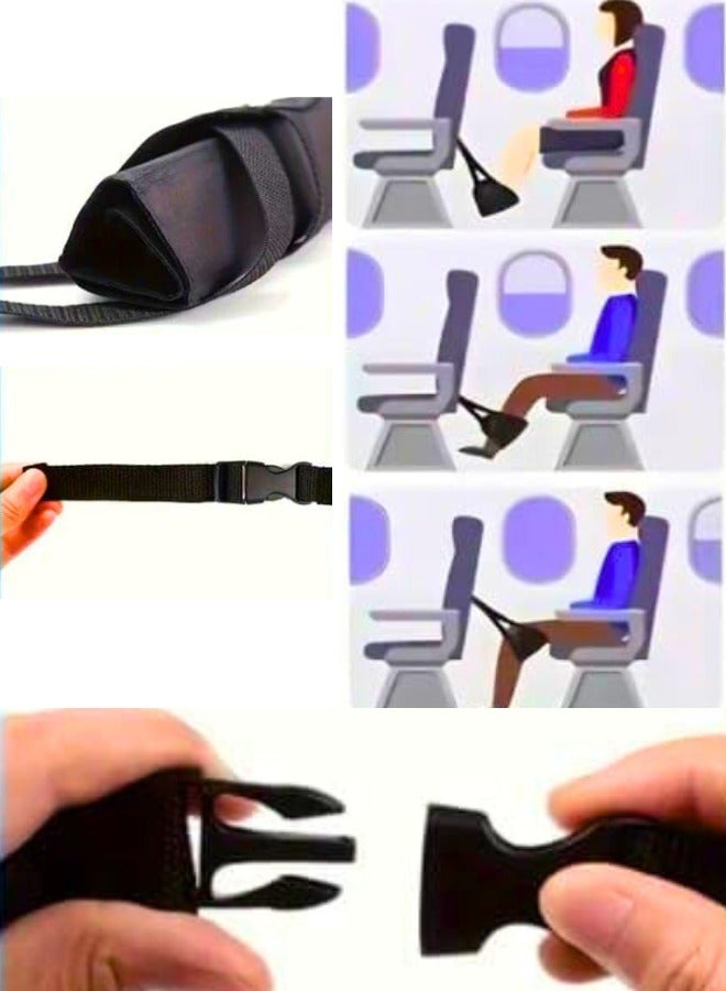 Chase Up Portable Travel Footrest Hammock, Transform your travel experience with this innovative portable footrest hammock designed for long-distance flights, train journeys, and office use. - Image 2