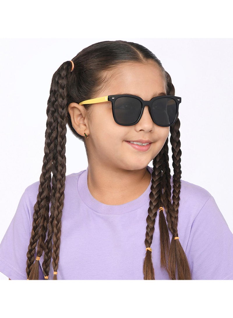 Hooper Hooper By Lenskart | Black Blue Full Rim Square Latest and Stylish Kids Sunglasses | Polarized and 100% UV Protected | For Boys & Girls (Age 8-12 yrs) | HP S15811L  - Image 4