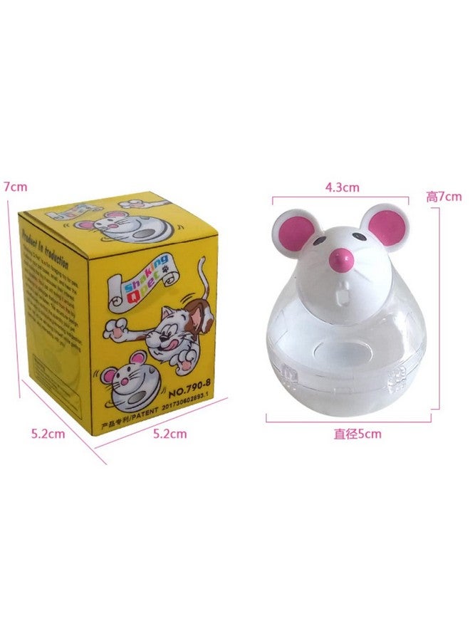 DOYIFun 2pcs Cat Slow Feeder Food Ball,Mice Water Droplet Bone Tumbler Shaped Pet Mouse Treat Ball Cat Food Toy Slow Feeder Enrichment Toys - Image 3