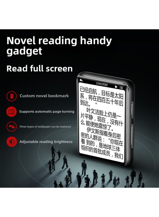 MP4 Reading Novel Mp5 E-book Reader Bluetooth MP3 Walkman Student Version Senior High School Mbz-Body Color:▓2.0inch Touch Screen Version [bluetooth 6.0/long Battery Life Model]░-Memory Capacity:▓64g [more Than 5,000 Types Of Novels + Songs + Movies] - Standard + High-quality Charger + Wireless Bluetooth Headsets░