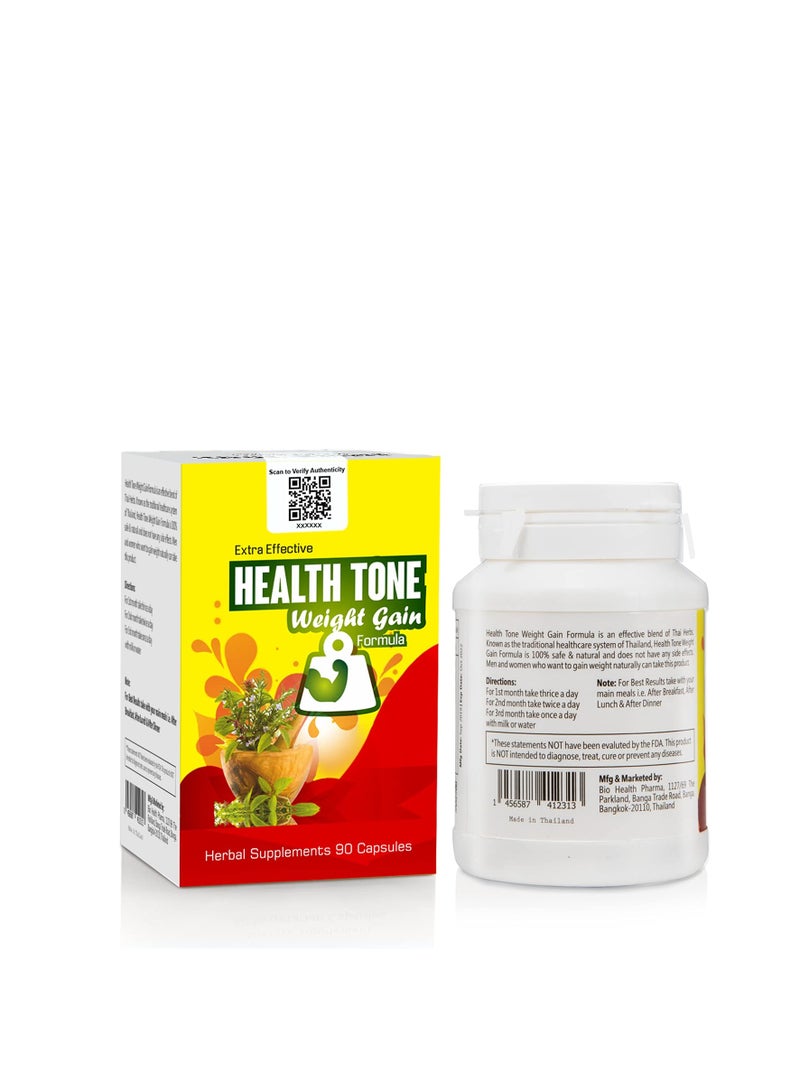 Health Tone Extra Effective Weight Gain Capsules - 90 Capsules - Image 2
