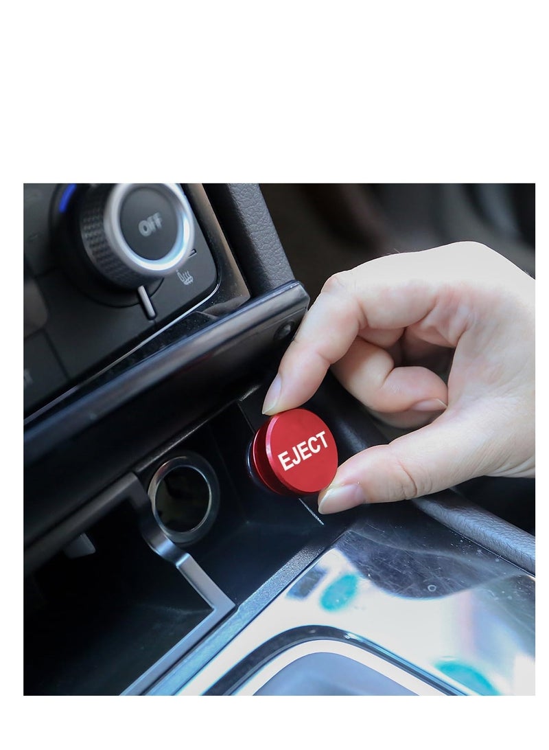 Excefore Cigarette Lighter Plug Cover, Dustproof Plug for Car Cigarette Lighter, Aluminum Button Decorations Plug Cover, Fits Vehicles with Standard 12 Volt Power Source Cigarette Lighter Plug (Red/Eject)  - Image 4