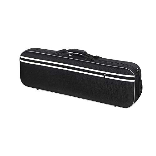 M MI & VI MI&VI NF-5001 Super Lightweight 3.1lb Violin Case (1/2 Size) With Reflective Safety Strips | Hygrometer | Adjustable Shoulder Straps | Hard-Shell | High-Density Foam - MIVI Music - Image 2