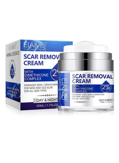 Scar Removal Cream for Surgical and Acne Scars Cuts Burns Natural Stretch Mark Removal Cream Helps with Old and New Scars Supports Skin Renewal Scar Cream for Women and Men All Skin Types 50ml