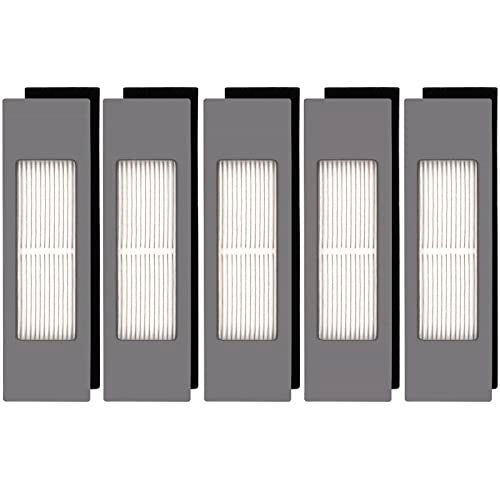 CHAIN PEAK (5 Pieces) N10 HEPA Filters for ECOVACS DEEBOT OZMO N10, N10 Plus, 920, 950, T8 AIVI Max, T9, T5, N5 N7, N8+, N8 Pro Plus, DX55 DX93 DJ65 Robot Vacuum Cleaner Filter Accessories Kit - Image 1
