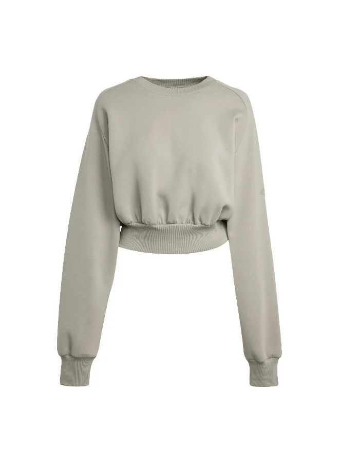 Adidas Adidas W All Szn Sl Sw Green Sweatshirt (Long Sleeve) Sweatshirts For Women