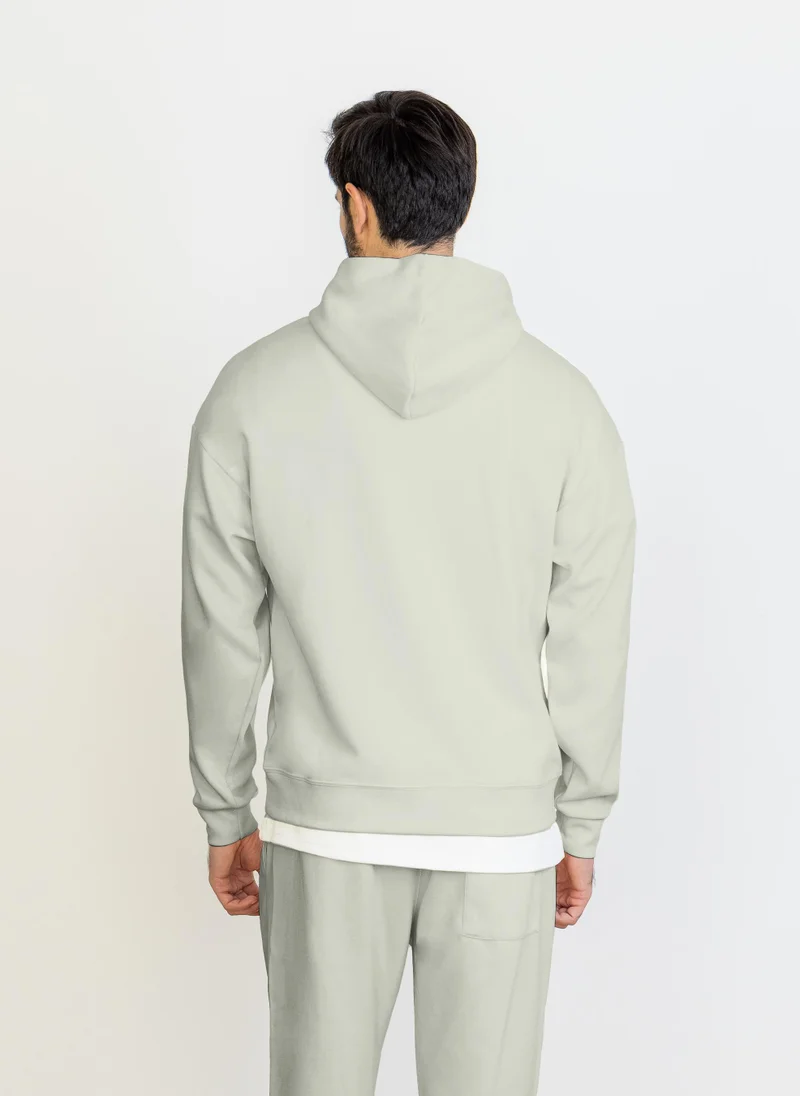 SHAPES DETAIL PRINTED HOODIE