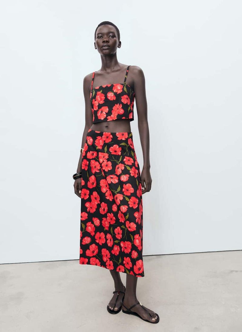 MANGO Floral Crop Top  - Image 5