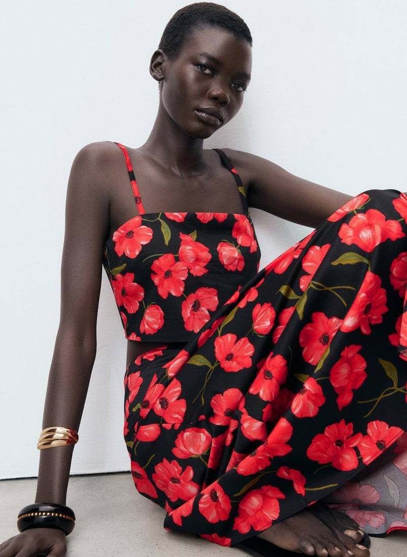 MANGO Floral Crop Top  - Image 4