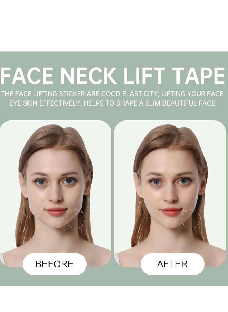 24 Pieces Face Lift Tapes, Invisible V-Line Face Lifting Sticker for Neck and Eye, 4 Elastic Bands + 20 Replacement Tapes for Women and Girls - Image 4