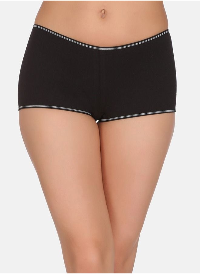 Clovia - Clovia Pack Of 3 Cotton Mid Waist Boyshorts - Image 1