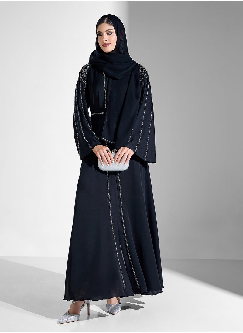 Khizana Abaya With Embellishment & Sheila  - Image 5