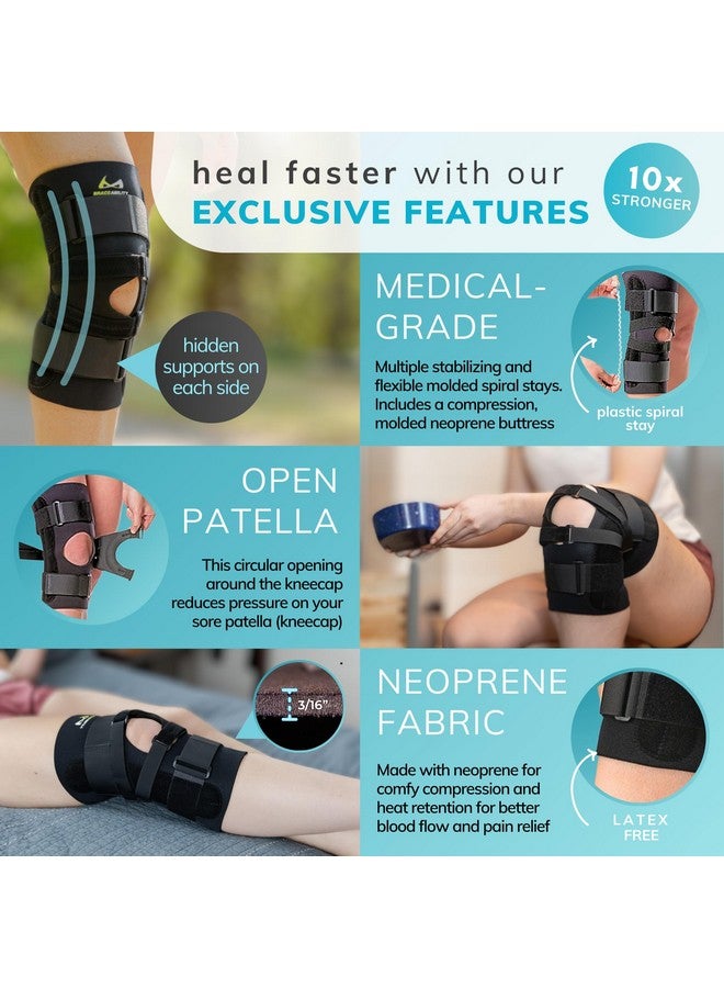 BraceAbility J Patella Knee Brace - Lateral Patellar Stabilizer with Medial and J-Lat Support Straps for Dislocation, Subluxation, Patellofemoral Pain, Left or Right Kneecap Tracking (M) - Image 2