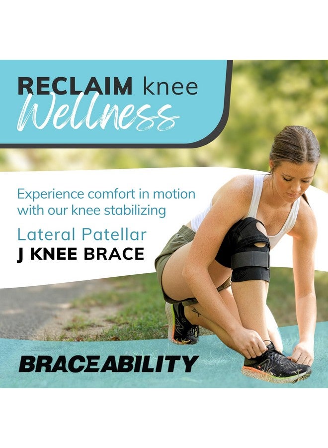BraceAbility J Patella Knee Brace - Lateral Patellar Stabilizer with Medial and J-Lat Support Straps for Dislocation, Subluxation, Patellofemoral Pain, Left or Right Kneecap Tracking (M) - Image 4