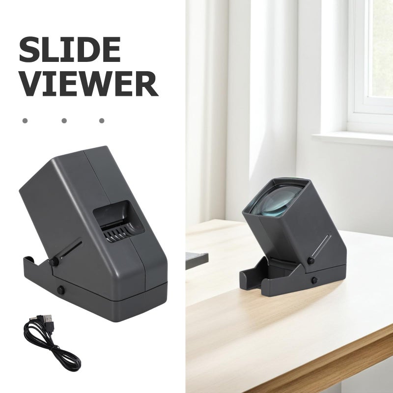 35mm Slide Viewer 3X Magnification Lightweight Film Projector for Viewing Sorting Archiving Negatives - Image 4