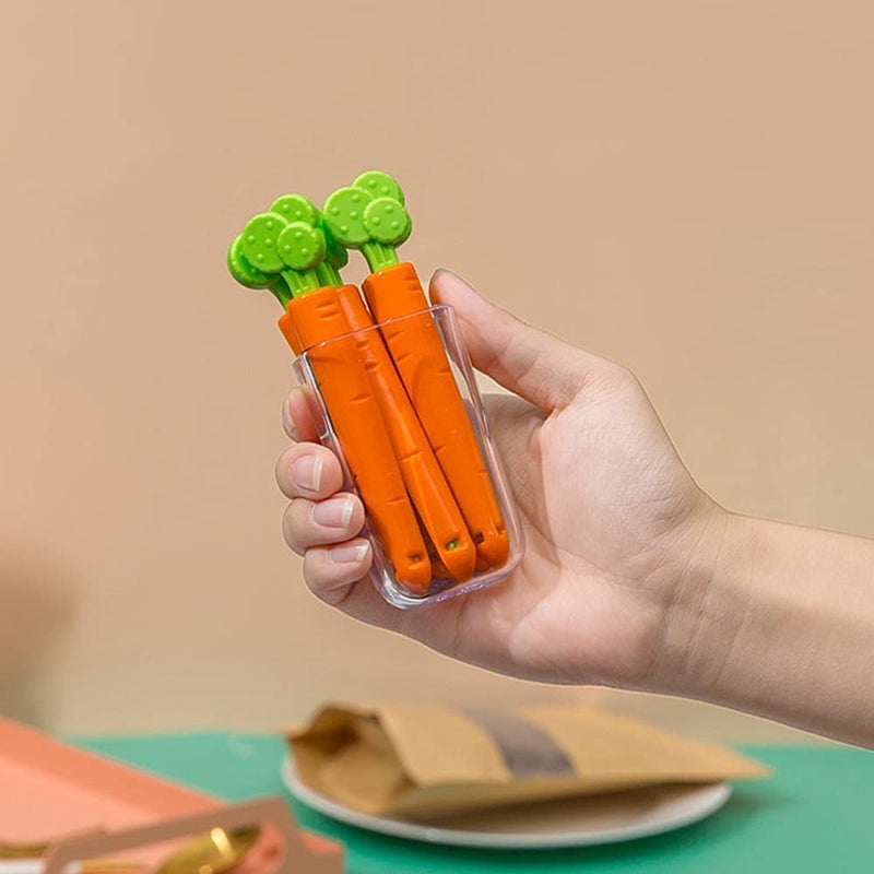 Bonilve Cute Plant Refrigerator Magnets with Sealing Clips, Carrot Food Package and Snack Bags Clips and 1 Magnets Container, with 2 Refrigerator Magnets Organizers Stick on Fridge - Image 5