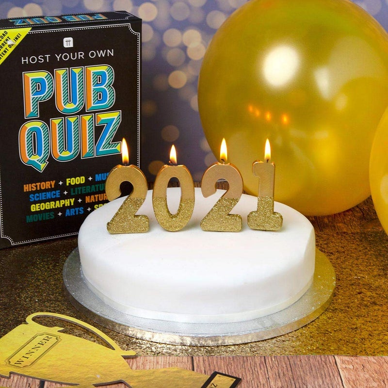 Talking Tables Gold Glitter Number 1 Birthday Candle, Premium Quality Cake Topper Decoration, Pretty, Sparkly for 1st Birthday Party, 18th, 21st, Anniversary, Milestone Age, Gold 1, Height 8cm, 3" - Image 2