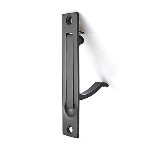 Dontay Pocket Door Edge Pull, Professional Stainless Steel 304, 4" Hidden Door Handle, Flush Mount Pocket Door Hardware for Pocket Sliding Door, Spring Loaded (2, Matte Black) - Image 1