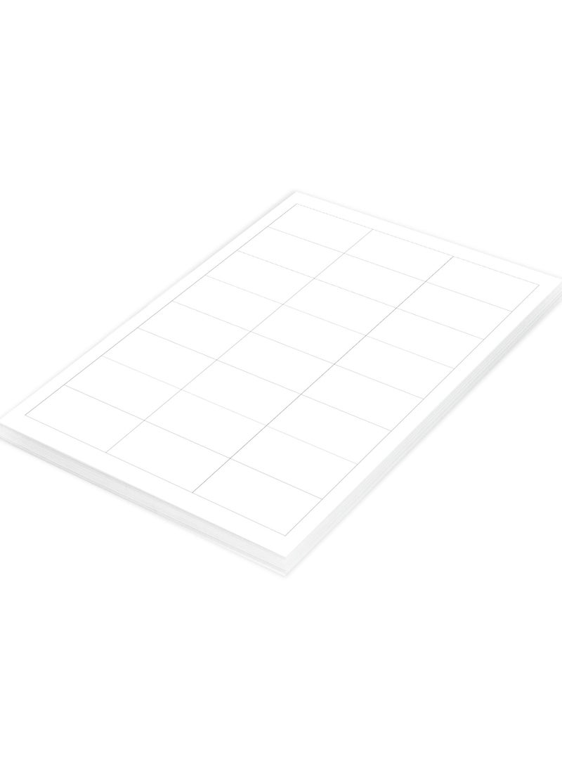 FIS ملصقات ليزر متعددة الأغراض من FIS، لون أبيض، حجم 63.5X33.9MM (24 ملصق × 100 ورقة) حجم A4، مادة أصلها من الاتحاد الأوروبي - FSLA24-7-100 - Image 1