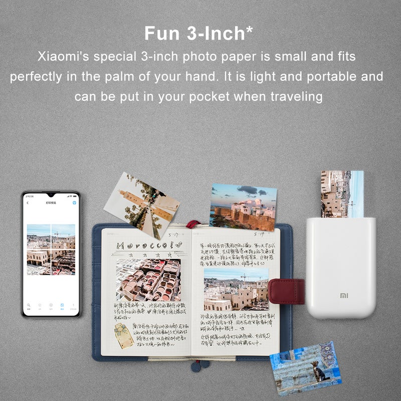 Xiaomi Pocket Printer Photo Paper 3 Inch Ink-Free Picture Paper for BT Pocket Printers Instant Dry Photo Paper with Adhesive Backing 50 Sheets - Image 5
