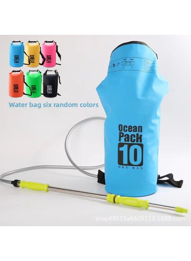 Generic Water Splashing High Pressure Water Gun Water Bag Water Fight Artifact Large Capacity Water Bag Waterproof Bag Bucket Bag Drifting Water Gun Wholesale-Color:Green  - Image 2
