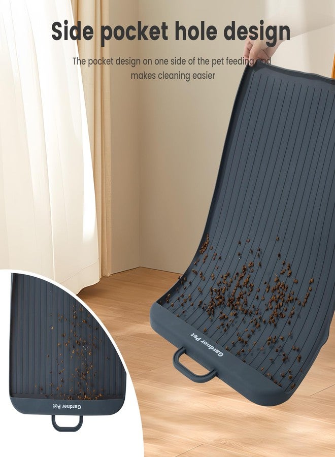 Gardner Pet Silicone Cat & Dog Food Water Mat for Floors Waterproof Anti-Slip Dog Bowl Large Mats for Food and Water to Prevent Spills - Image 3