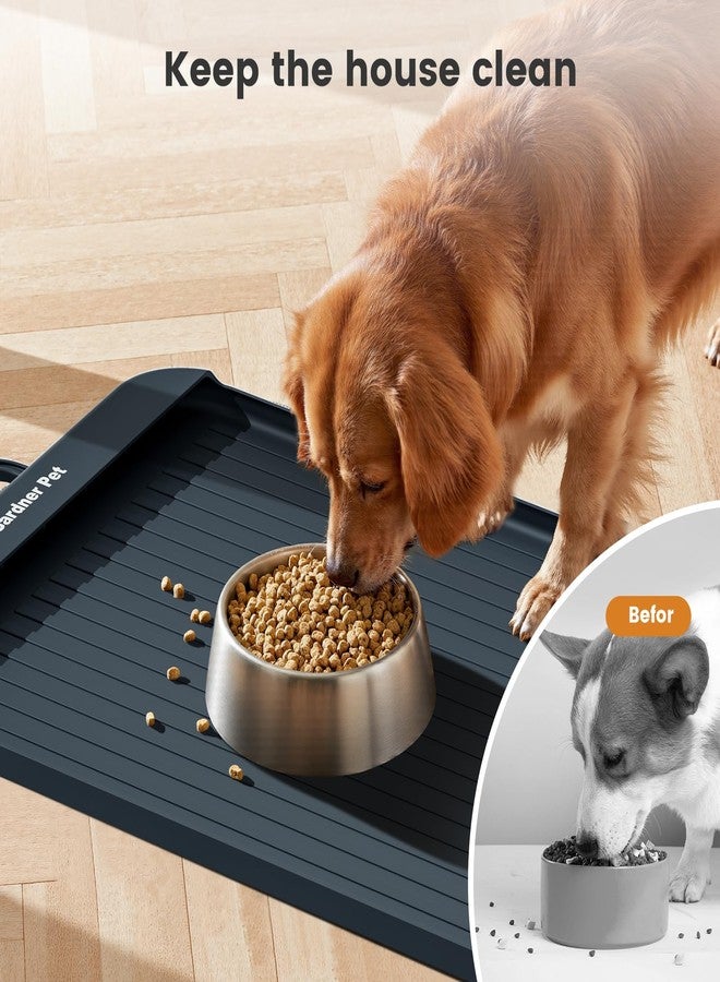 Gardner Pet Silicone Cat & Dog Food Water Mat for Floors Waterproof Anti-Slip Dog Bowl Large Mats for Food and Water to Prevent Spills - Image 2