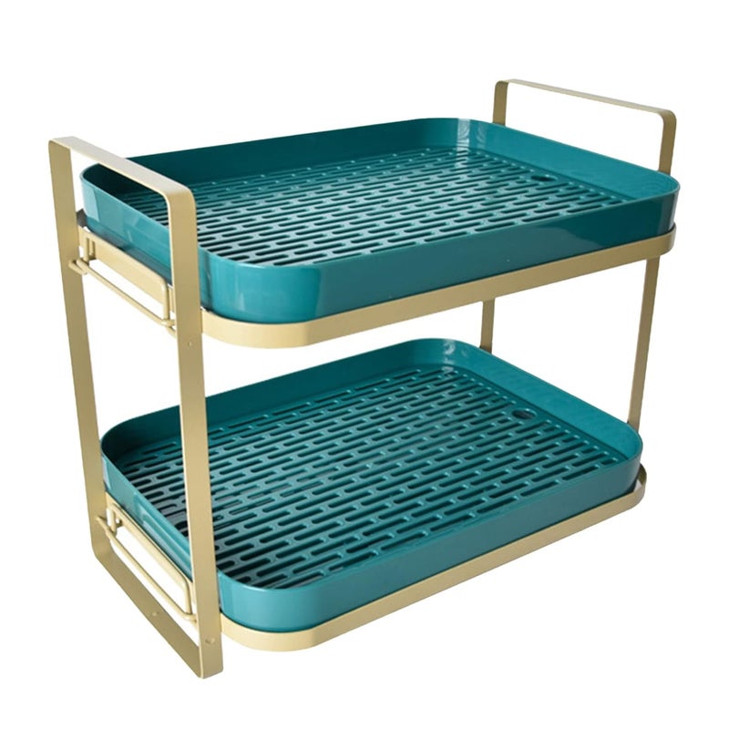 Ndola Ndola Cup Drying Rack Stand 2 Tier Organizer Countertop Station Shelf Strong Carbon Steel MultiFunctional Storage Organizer for Home Office Kitchen Coffee Cups Mugs Glass Cups Etc - Image 1