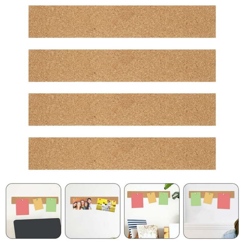 Self-Adhesive Cork Strips: Natural Durable Material - Easy To Install Stylish Bulletin Accessory for Home Office, Memos, Photos & Pushpin Display - Image 3